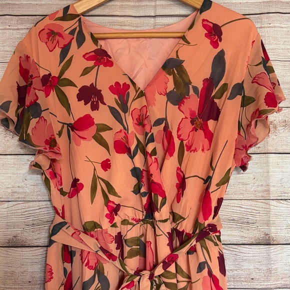 Floral Chiffon Ruffle Dress - Picture 4 of 9